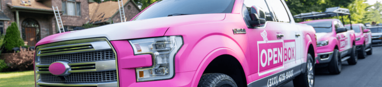 Open Box pink truck
