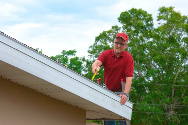 contractor performs roof inspection before homeowners file roof claim