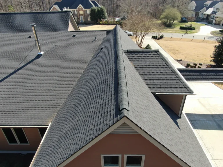 close up to asphalt shingle roof