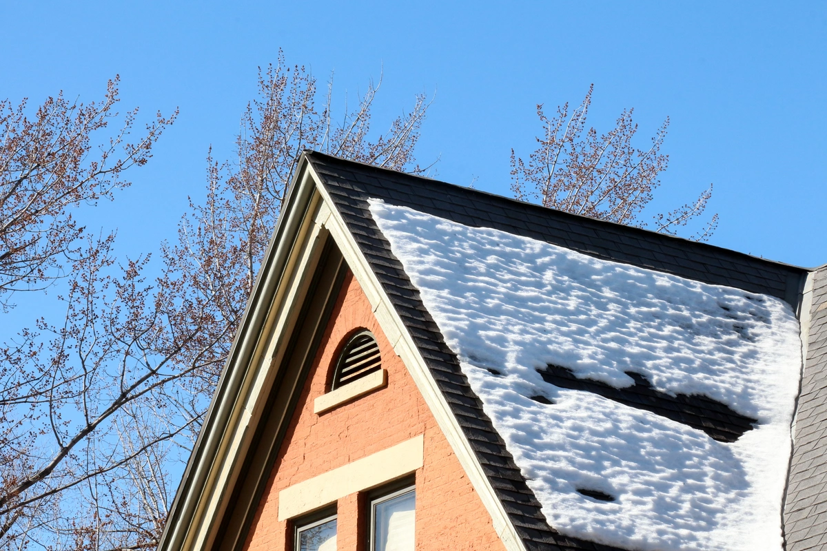 house roof with snow on