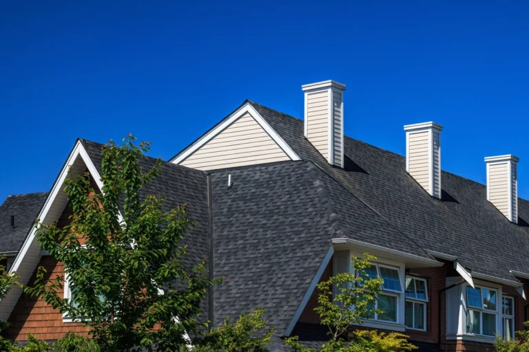 waterproofed shingle roof of commercial building