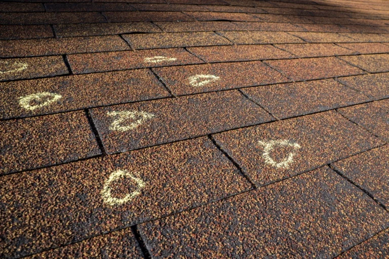 hail damage on asphalt shingles