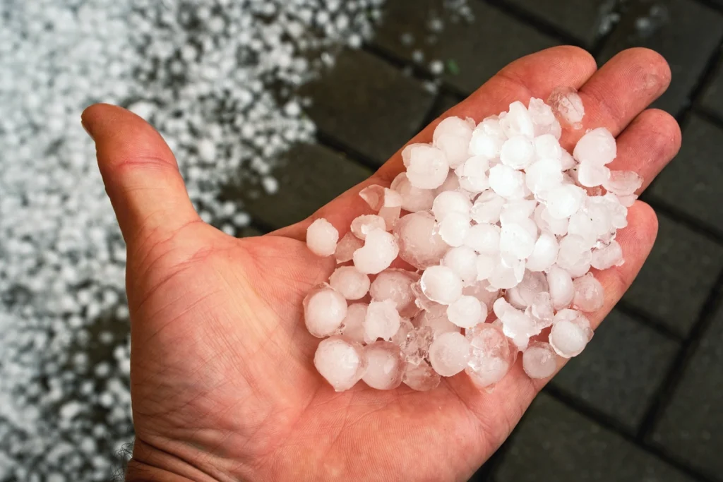 a handful of hail