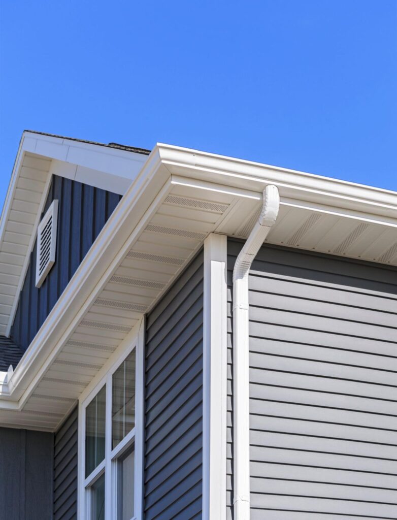 side view of siding of a house
