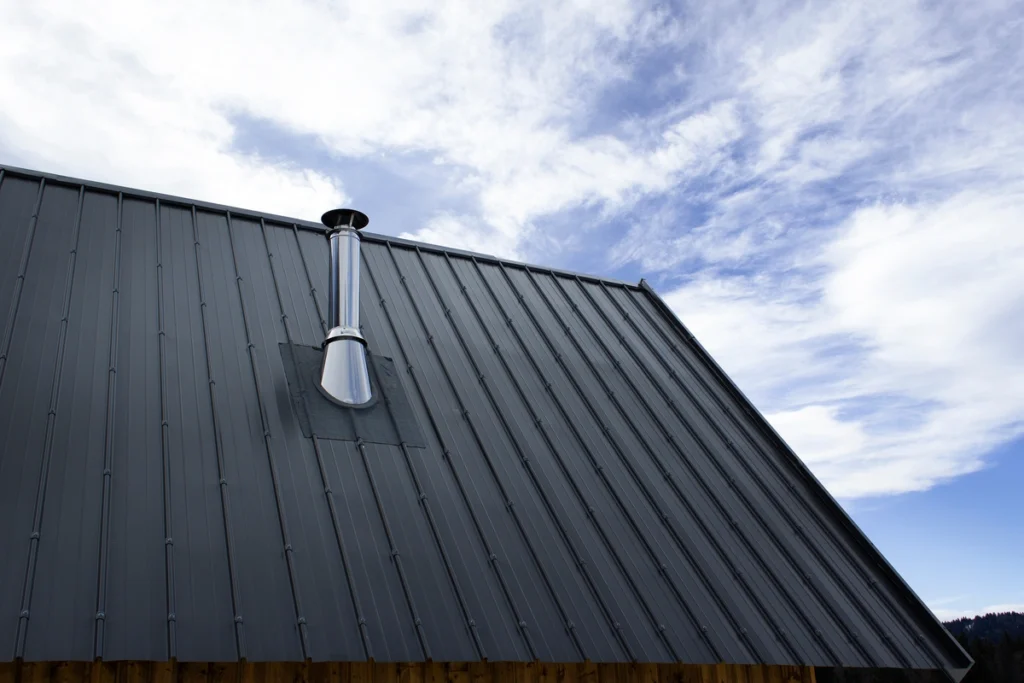 black metal roof