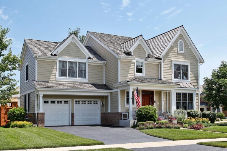 a white house with complete siding