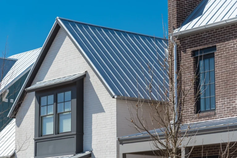 metal roofing on a modern house