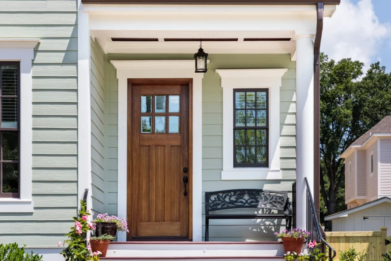 wooden front door