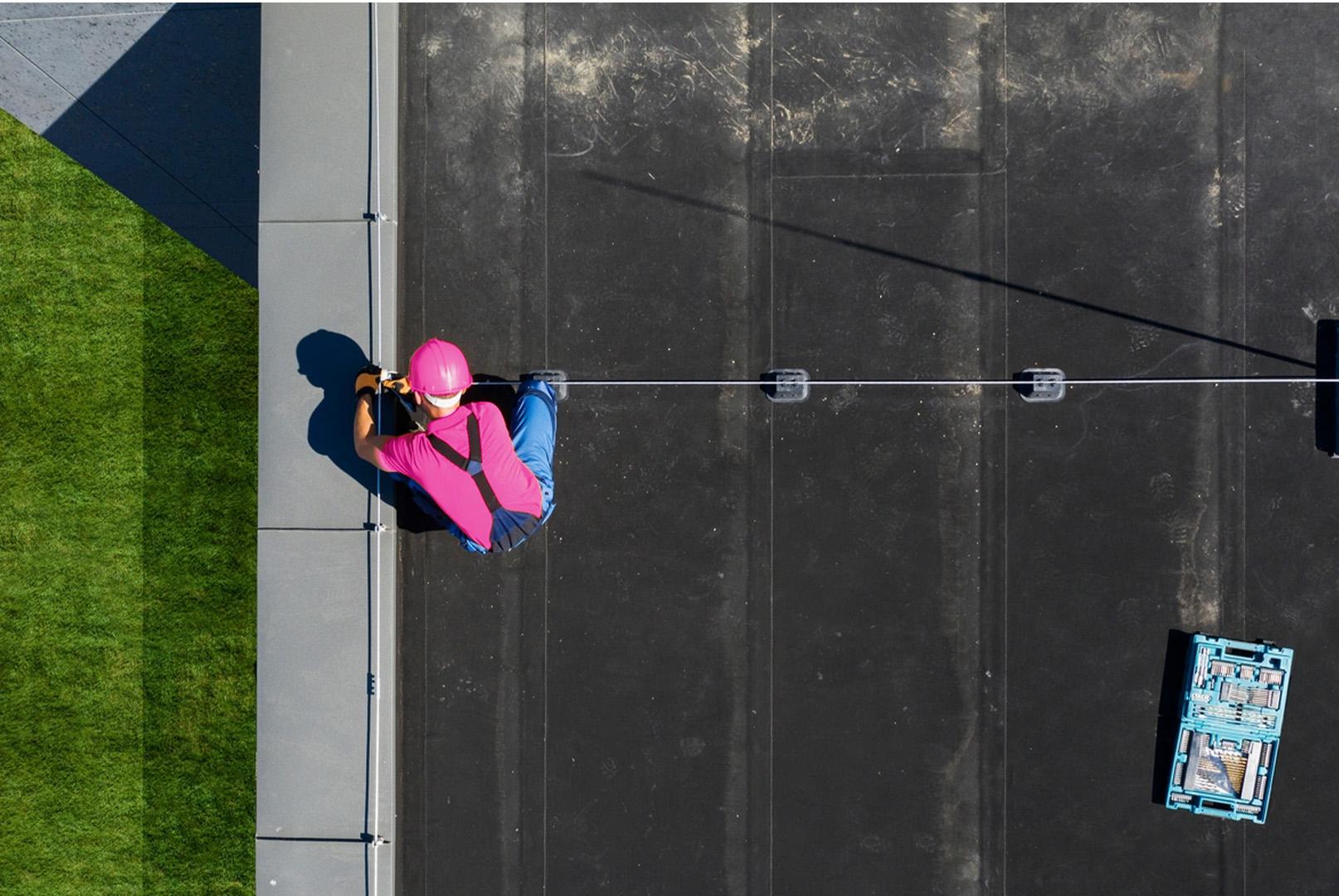 working on a commercial roof1